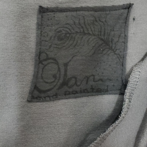 Hand painted feather mini dress - Picture 3 of 5